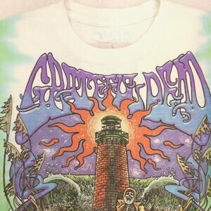 Grateful Dead Band Liquid Blue Short Sleeve Graphic T Shirt Mens Size S Blue